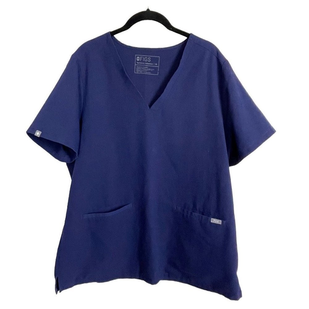 Figs‎ Technical Collection Men's Size XL Blue Medical Scrub Top FW1100